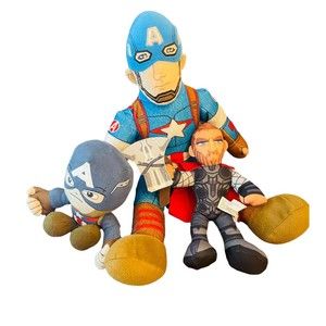 Marvel Plush Set of 3 Captain America Thor Boy Toys P6